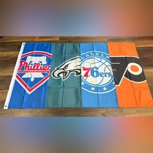 Philadelphia Eagles Flag Banner Phillies flyers multi team 3x5 ft